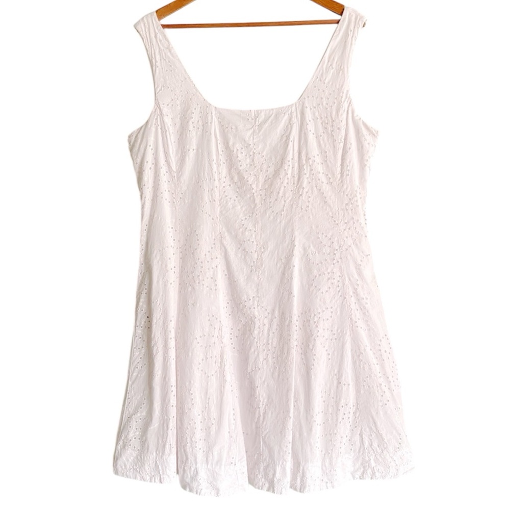 Calypso St. Barth White Eyelet Mini Dress